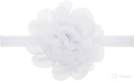 delicate floral fall baby girls headbands hair bands - elastic chiffon lace flowers - by-36 logo