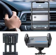 📱 civic 2021-2022 clec phone holder: adjustable vent dashboard cell phone mount for iphone & samsung logo