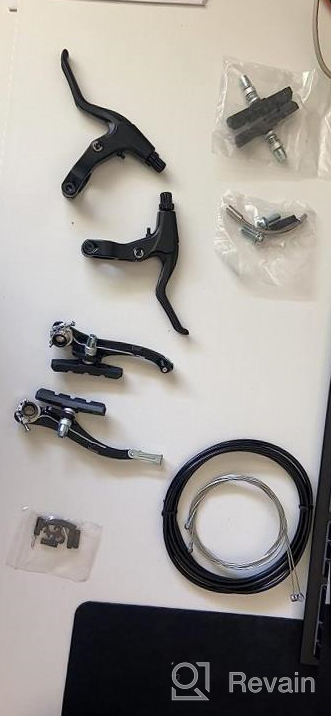 img 1 attached to BUCKLOS Durable V-Brake Set For Most Bikes With MTB Road Bicycle Universal Brakes, Line Cable Housing, And Brake Levers (Front And Rear) - Ideal For City Bikes (Black) review by Drew Poulin