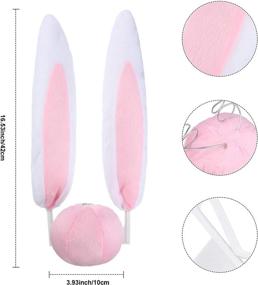 img 3 attached to 🐰 Frienda 3-Piece Car Bunny Ears Nose Decorations + 3 Sheets Easter Egg Sticker Bunny Egg Window Decals + Bunny Paw Print Stickers for Auto Easter Party Decoration