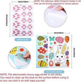 img 2 attached to 🐰 Frienda 3-Piece Car Bunny Ears Nose Decorations + 3 Sheets Easter Egg Sticker Bunny Egg Window Decals + Bunny Paw Print Stickers for Auto Easter Party Decoration