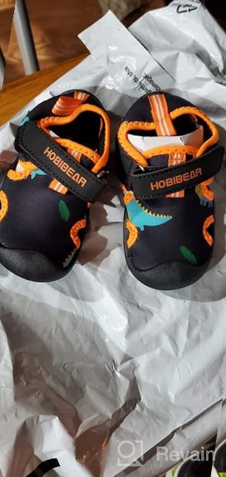 img 1 attached to HOBIBEAR Closed Toe Aquatic Sandals Toddler Boys' Outdoor Shoes review by Pradeep Dhimal