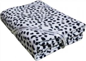 img 4 attached to Stay Comfortable All Year Long With TanBridge Soft Couch Sofa Throw Blanket - Lightweight & Stylish (60" X 50") In Dalmatian Pattern
