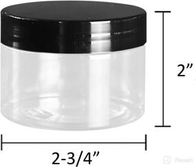 img 3 attached to 📦 Tosnail 30 Pack 4 oz Clear Plastic Jars with Black Lids - Versatile Leak-Proof Containers for Kitchen, Beauty, Slime, Spices & More