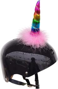 img 2 attached to 🎀 Cute Helmet Horns for Women & Girls: 3T-SISTER Mohawk Accessory for Motorcycle, Bicycle, Ski Helmets - Perfect for Halloween, Cosplay & Parties (Velcro Reusable, Helmet Decorations)