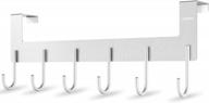 maximize storage with udenis heavy duty silver over door hook organizer for dorms, bedrooms, closets, and offices logo