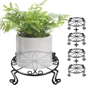 img 4 attached to 4 Pack 10 Inch Big Plant Stands: Perfect For Indoor/Outdoor Tall & Big Planters!