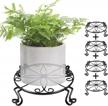 4 pack 10 inch big plant stands: perfect for indoor/outdoor tall & big planters! logo