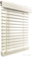 us window and floor 2" faux wood window blinds, inside mount cordless, 30.5 x 96, smooth white, clf0103040960 логотип