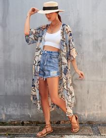 img 3 attached to Boho Beach Style: Women'S Bsubseach Swimsuit Cover Up Kimonos And Cardigans