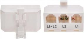 img 3 attached to 🔌 Installerparts RJ11 6P4C Разветвитель линий - Удобный разветвитель Line1/Line2/Line1+Line2 - Элегантный белый дизайн