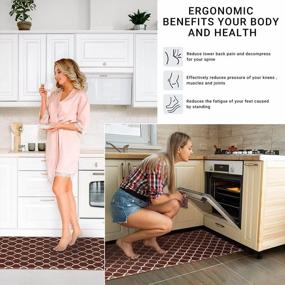 img 1 attached to Кухонные коврики COSYLAND, набор из 2 шт., чтобы ваши ноги чувствовали себя комфортно во время приготовления пищи и уборки!