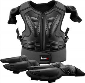 img 4 attached to Kids Motorcycle Armor Suit Dirt Bike Gear Riding Protective Chest Spine Back Protector Shoulder Arm Elbow Knee Pads For Cycling Skateboard, Skiing, Skating, Off-Road