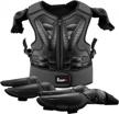 kids motorcycle armor suit dirt bike gear riding protective chest spine back protector shoulder arm elbow knee pads for cycling skateboard, skiing, skating, off-road logo