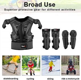 img 3 attached to Kids Motorcycle Armor Suit Dirt Bike Gear Riding Protective Chest Spine Back Protector Shoulder Arm Elbow Knee Pads For Cycling Skateboard, Skiing, Skating, Off-Road