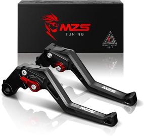 img 4 attached to Short Adjustable CNC Black MZS Clutch Brake Levers Compatible with EX250 EX300 EX400, KLE300 300X, KLX125 2010-2016, KLX250 2008-2016, KLX230 KLX230R KLX300 2020-2022, Z125 Z250SL Z300 Z400