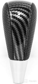 img 2 attached to SHIFTIN Carbon Fiber Gear Shift Knob Fits For Toyota Avalon Yaris 4Runner Sienna Camry Tacoma And Lexus ES GS SC RX LS (Black Leather/Carbon Fiber Pattern)