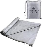 ultralight sleeping bag liner by the friendly swede - perfect for hotel and camping, travel sheets, adults sleep sack, microfiber cotton feel travel sleeping bag - pocket-size with stuff sack logo