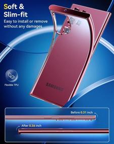 img 2 attached to 📱 Humixx Burgundy Samsung Galaxy S22 Ultra Case