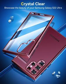 img 3 attached to 📱 Humixx Burgundy Samsung Galaxy S22 Ultra Case