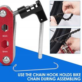 img 1 attached to WOTOW Bike Repair Tool Kit & Bike Saddle Bag, 14 In 1 Bike Chain Tool Hex Key Wrench Maintain Accessories Multitool Set With Portable Under Seat Bag For Road Mountain Commuter Bicycle