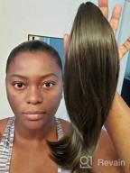 img 1 attached to 12 Inch Claw Clip-In Ponytail Hair Extensions For Women - Natural Looking Synthetic Hair Pieces For Daily Use. review by Zachary Benjamin