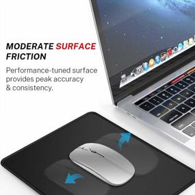 img 3 attached to Large 12-Pack MROCO Mouse Pads With Non-Slip Rubber Base, Waterproof And Premium-Textured Surface, Stitched Edges For Computers, Laptops, And Home Office Use - Size 8.5X11 Inches, Color: Black
