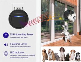 img 2 attached to 🚽 Weird Tails Wireless Doorbell for Potty Training - IP55 Waterproof Doorbell Chime with 950 Feet Range, 55 Melodies, 5 Volume Levels, LED Flash