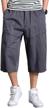 men's cotton cargo shorts 3/4 length loose-fit comfy baggy logo