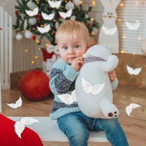 img 1 attached to 36 шт. пластиковые крылья ангела для поделок: мини 3D белые украшения в виде крыльев для декора рождественской елки, аксессуары для рукоделия и сувениры для вечеринок