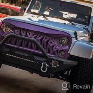 img 1 attached to Enhance Your Jeep Wrangler JK with LEDKINGDOMUS Front Bumper - Rock Crawler Style, Built-in LED Lights, Winch Plate, D-Rings: Compatible with 07-18 Models review by John Mceachern