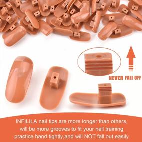 img 3 attached to INFILILA Flexible Practice Hand For Acrylic Nails - Moveable Fake Mannequin Hands With 100 PCS Nail Tips, Files, And Clipper - Perfect For Nail Practice And Beginners