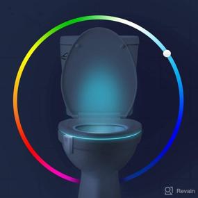 img 3 attached to 🚽 Witshine Toilet Night Lights - 2 Pack, 16 Color Changing LED Motion Activated Sensor Bowl Nightlights - Cool Fun Bathroom Decorating Gadgets, Perfect Stocking Stuffers