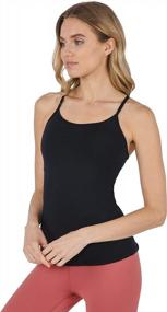 img 2 attached to Experience Comfort And Style With Yogalicious Ultra Soft Camisole Tank Top With Built-In Bra Support
