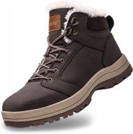 🥾 stay warm and cozy this winter with visionreast men women's winter snow boots: insulated, fur lined, perfect for outdoor hiking! logo