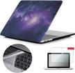 se7enline compatible with macbook pro 13 inch case plastic hard case for 13-inch a1706/a1989/a2251/a2289/a2159/a2338 m1/m2 2016-2022 with keyboard cover, screen protector, galaxy space universe logo