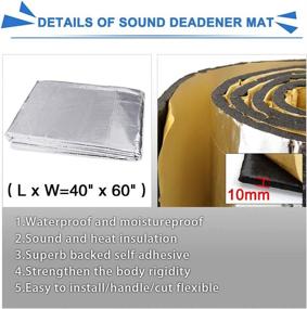 img 3 attached to Uxcell 16 36Sqft Absorption Deadener Insulation