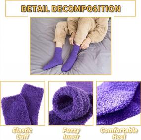 img 1 attached to Get Cozy With Dosoni'S 5-Pack Of Super Soft Fuzzy Slipper Socks For Women