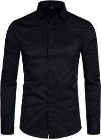 img 4 attached to 👔 Sleeve Button Shirts for Business Men by DELCARINO - Premium Men's Clothing