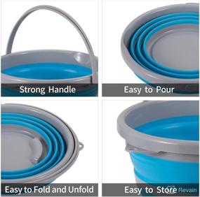 img 1 attached to 🪣 Foldable Pail Bucket: Collapsible, Ultra-durable, BPA-free, Sturdy Handle for Hiking, Backpacking, Camping, Outdoor Survival