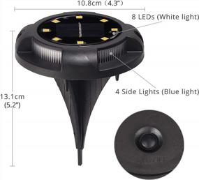 img 3 attached to 4-Pack Solar Powered Disk Lights For Outdoor Garden Pathway - Waterproof And Energy Efficient