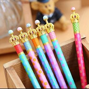 img 2 attached to Set Of 12 Adorable Princess Crown Ballpoint Pens With Black Ink - Korean Style, Creative Stationery For Office, School, And Home Use - Perfect Gift Idea