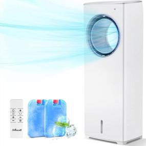 img 4 attached to BREEZEWELL 3-In-1 Bladeless Portable Air Conditioner Fan, Quiet Evaporative Cooler For Home, 32-In Swamp Cooler W/ 3 Wind Speeds & 4 Modes, 20Ft Remote Room Cooler, Washable Water Tank & 8H Timer