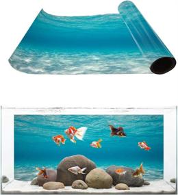 img 4 attached to XHome Backgrounds Background Wallpaper Decoration Fish & Aquatic Pets best on Aquarium Decor