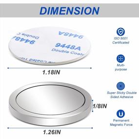 img 2 attached to MIKEDE 8-Pack Powerful Neodymium Magnets With Double-Sided Adhesive - Ideal For Fridge, Crafts, DIY, Science, Building & Office Projects - Rare Earth Magnets For Strong Grip