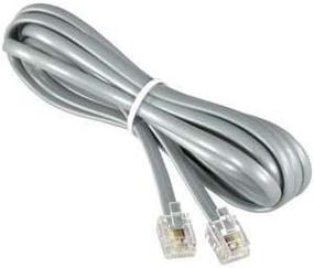 img 2 attached to 📞 7FT Silver RJ11 Modular Telephone Cord Extension - Straight Wiring by InstallerParts