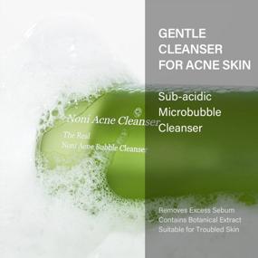 img 3 attached to CELIMAX Noni Acne Bubble Cleanser 155Ml - Sub-Acidic Microbubble BHA, ACZERO, Calming & Soothing