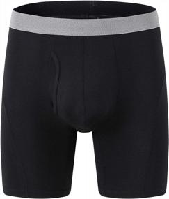 img 2 attached to Comfortable And Durable: YuKaiChen'S Men'S Open Fly Boxer Briefs In Black (4-Pack, Size Medium)