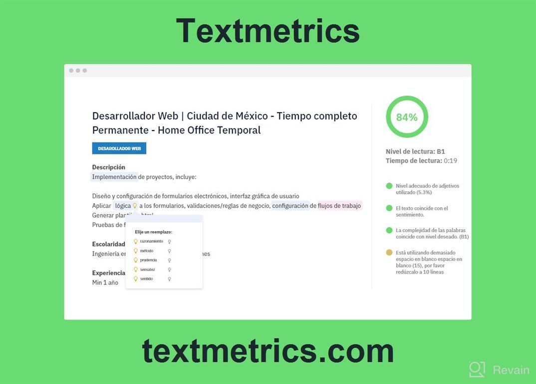 img 1 attached to Textmetrics review by Matt Woodward