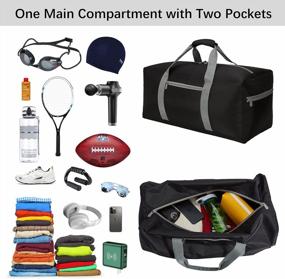 img 2 attached to Lightweight Foldable Gym And Travel Duffel Bag - 22 Inch Small Luggage For Sports And Adventures